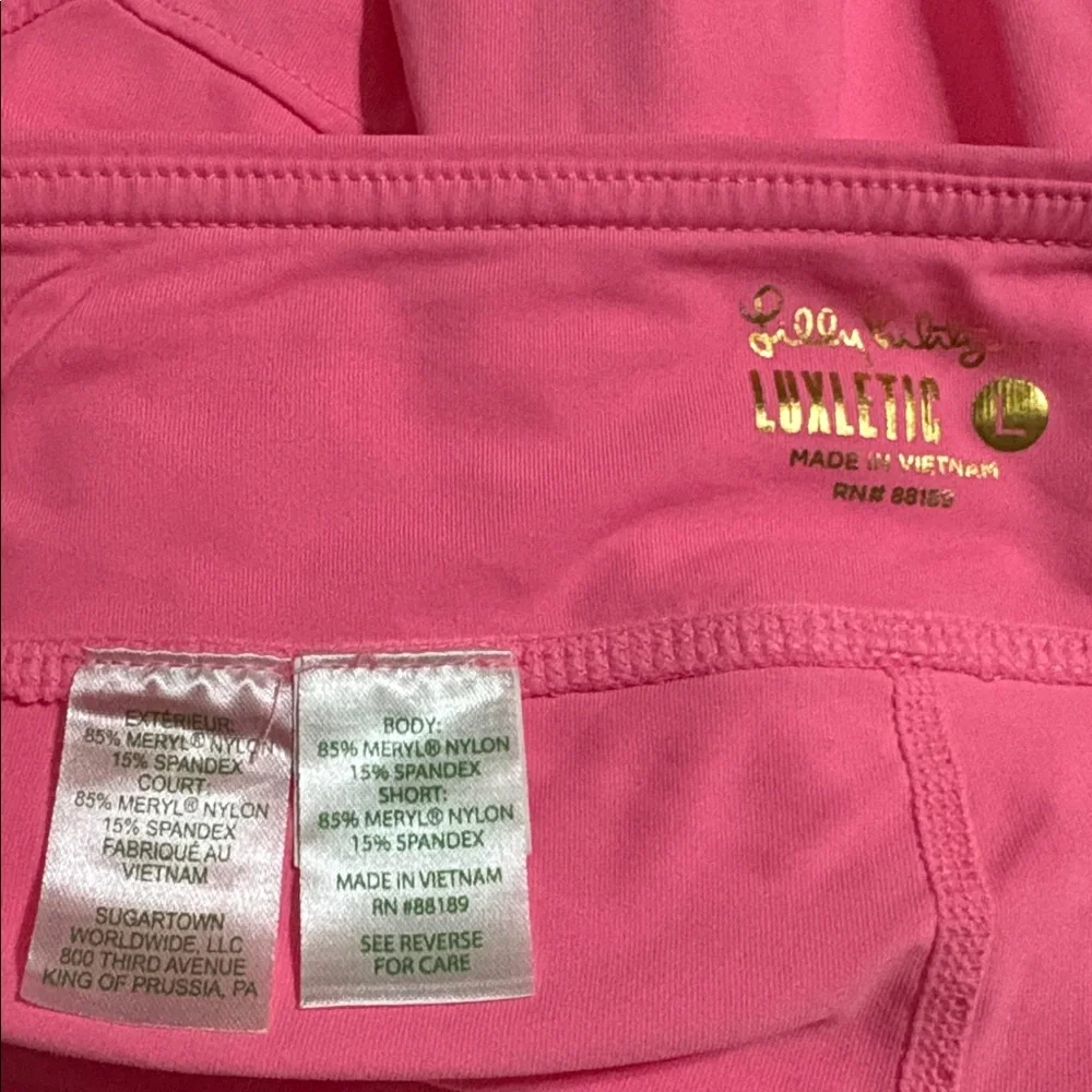 Lilly Pulitzer UPF 50+ Luxletic Corrine Skort Sz. Large NWOT Pink